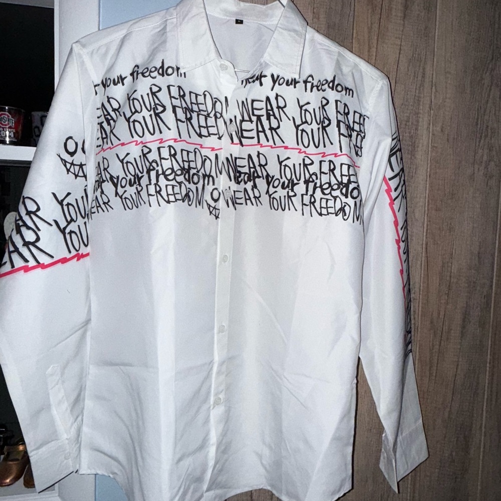 Freedom white button up